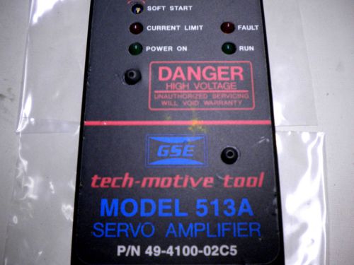 (8098) tech-motive servo amplifier model 513a p/n: 49-4100-02c5 for sale