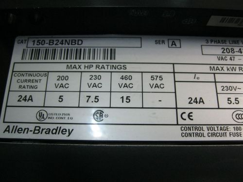 OFFER &amp; WIN ALLEN BRADLEY 150-B24NBD CONTROLLER