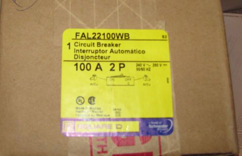 New in Box SQUARE D FAL22100WB Circuit Breaker