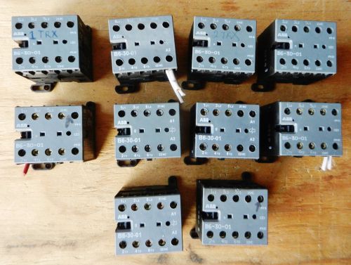 Lot of 10 - ABB B6-30-01 Contactor IEC/EN 60947-4-1 12 A 300 Vac 3 Phase Poles