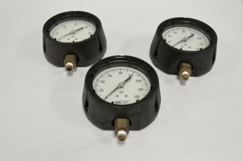 Lot 3 weiss assorted 0-30/160psi 4in dial 1/4in npt pressure gauge b221368 for sale