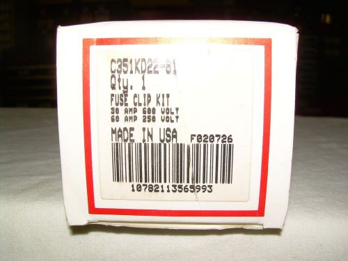 Cutler Hammer C351KD22-61 Fuse Clip Kit    NEW IN BOX