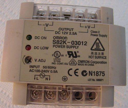 Omron s82k03012 power supply   dc 12v 2.5a for sale