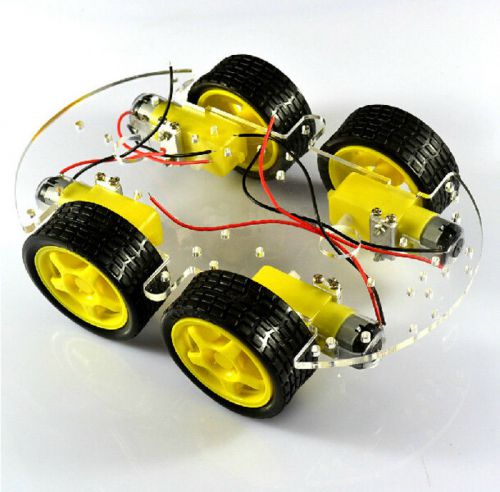 1Set 4WD Single-Deck Smart Robot Car Chassis DIY Kit for Arduino BEST US