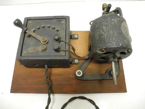 Antique Vintage 1920&#039;s EDISON No. 357 AC Motor with Speed Controller Working