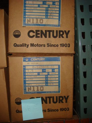 N110 1 1/2 HP, 3450 RPM AO SMITH/ CENTURY SURPLUS ELECTRIC MOTOR