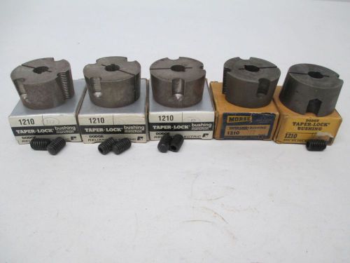 Lot 5 new dodge reliance assorted 1210x1/2 taper-lock bushing 1/2in bore d302861 for sale