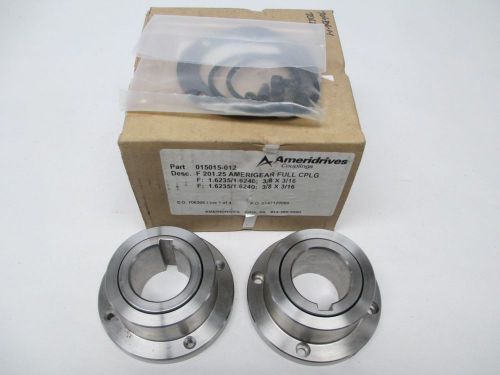 NEW AMERIDRIVES 015015-012 SET 1-5/8IN 1.6235/1.6240IN BORE COUPLING D304820