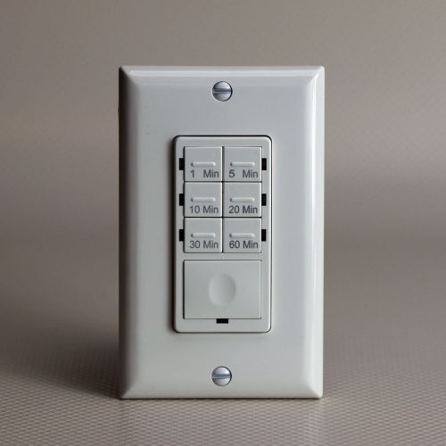 Enerlites inwall countdown timer sp 3wire non-neutral switch 6button w/ override for sale
