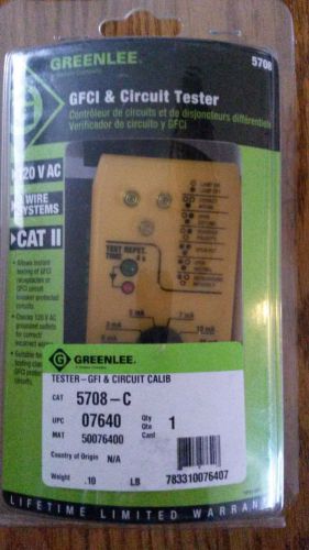 Greenlee GFCI &amp; Circuit Tester - 5708-C - Calibrated! NIB