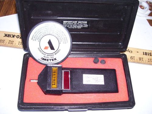 Ametek Power Instruments Hand Held TAK-ETTE RPM Tachometer w/ Case AND WHEEL