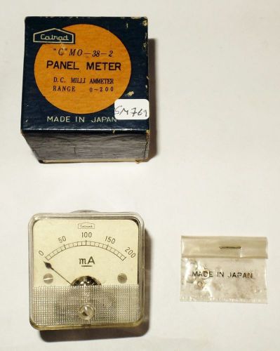 NOS NIB 2&#034; Vintage Square Panel Calrad Ammeter Amp Meter Current 0-200 Ma