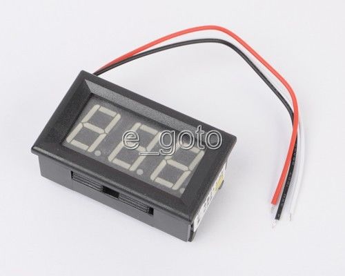 Dc 0v-99.9v 3 wire mini green led panel meter digital voltmeter for sale