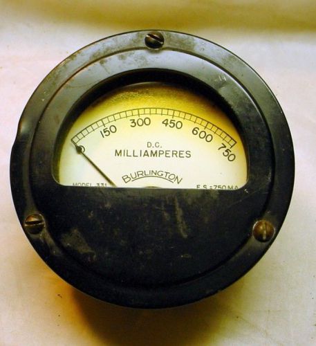 Burlington 0-750 ma dc panel meter for sale