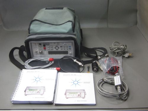 Agilent hp 53147a microwave power meter/dvm, 20 ghz w/ case, 8481a sensor &amp; more for sale