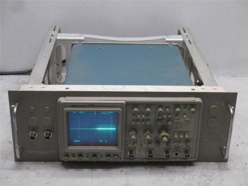 Tektronix 2465 4 CH 300MHz Analog Oscilloscope Option 1R w/ Rack Mount Adapter