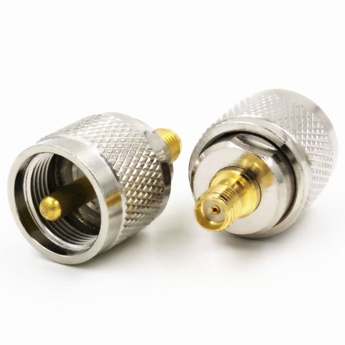 10pcs uhf male pl-259 plug to sma female jack rf adapter connector for sale