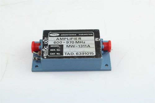 AEL RF AMPLIFIER +15V 600-970Mhz SMA MW-1311A600-970 MHz