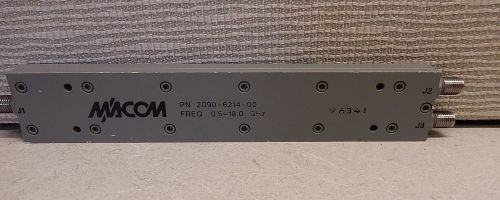 M/a-com 2090-6214-00 power splitter .5 - 18 ghz sma (f/f/f)  368 for sale