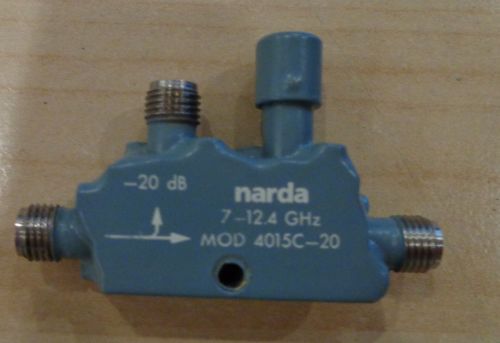 Directional coupler, Narda, 7-12 GHz, 20 dB, Model 4015C-20
