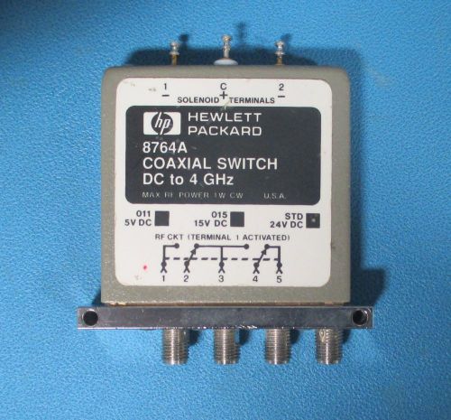HP Agilent 8764A 5-Port Coaxial Switch, DC to 4 GHz Option 24