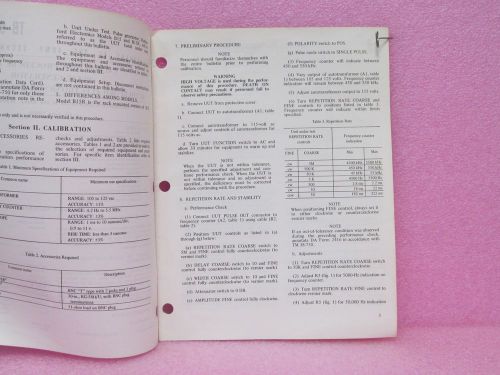 Military Manual B15, B15R Pulse Generator Calibration Procedure (6/19/69)