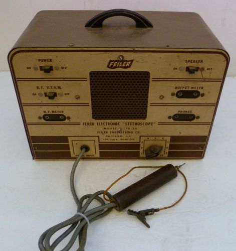 Vacuum Tube Feiler Electronic Stethoscope Signal Tracker, Mod. TS-3A, Vintage