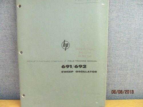 Agilent/HP Model 691/692 sweep oscillator field training manual/diagrams