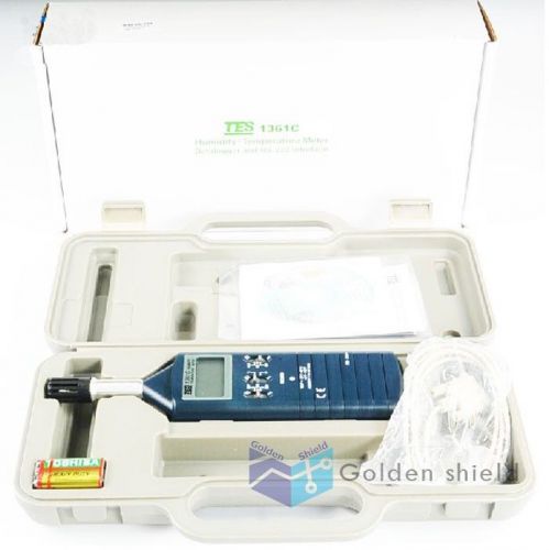 New tes-1361c datalogging humidity/ temperature meter rs-232 interface,software for sale
