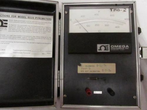 Nice Omega Model 8020 Pyrometer 0 - 800 Degrees F In Case With Instructions
