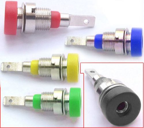 5pcs copper 5 color 2 mm banana socket 2.0mm jack for panel mounting test probes for sale