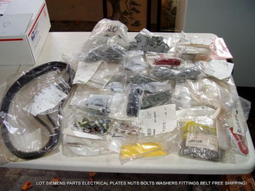 Lot siemens parts electrical plates nuts bolts washers fittings belt for sale