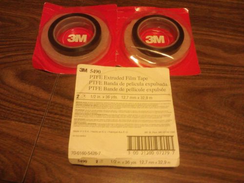 3m 5490 PTFE EXTRUDED FILM TAPE 1/2&#034;x36yds,6 rolls