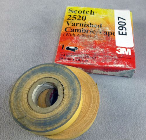 3M SCOTCH VARNISHED CAMBRIC TAPE WITH ADHESIVE 3/4&#034; X 2520 2 Rolls