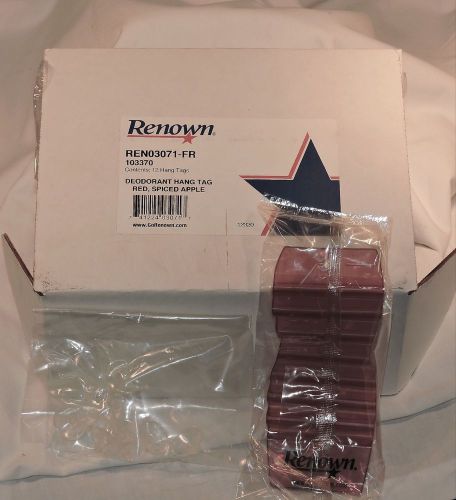 1 Box of 12 RENOWN Spiced Apple Deodorant Hang Tags, Red, REN03071-FR 103370