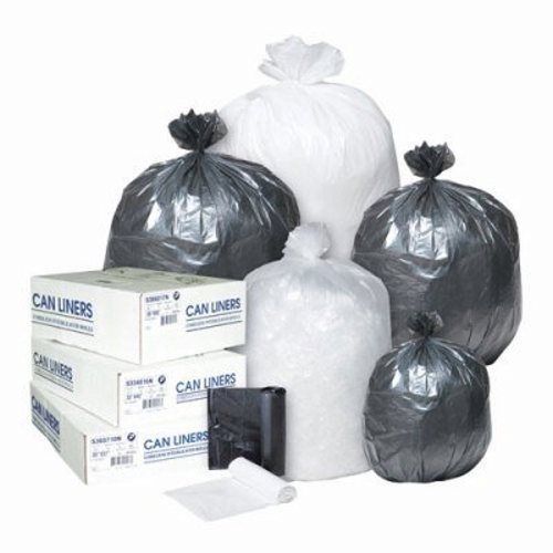 55 Gallon Clear Trash Bags, 36x60, 14mic, 200 Bags (IBS S366014N)