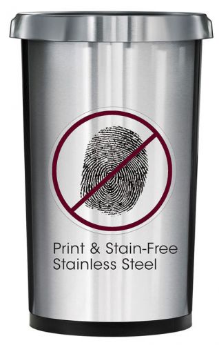 Tramontina stainless steel commercial office trash bin can - 13 gallons for sale