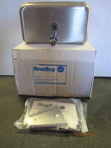 BRADLEY 6542-000000 6542000000 S/S STAINLESS HORIZONTAL TANK SOAP DISPENSER NIB