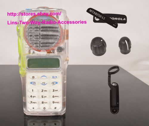 Transparent  housing case for motorola mtx8250.ls ( lcd+ribbon cable+speaker+mic for sale