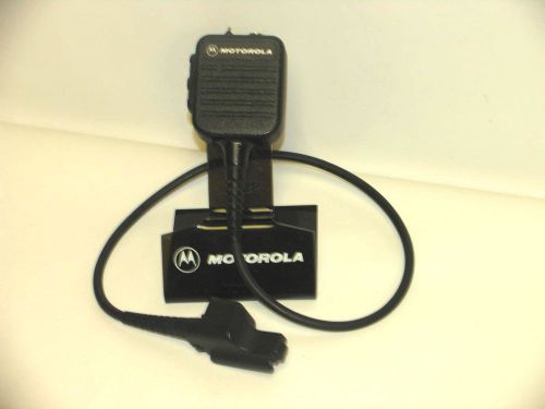 Motorola Public Safety Speaker Microphone NMN6244B 24&#034; Cord 3.5 Audio Jack USED