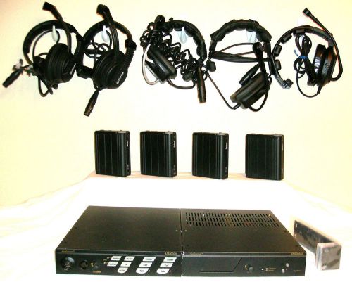 TELEX  US-2000A/PS2000A DUAL CHANNELS  INTERCOM SYSTEM W/4 x  BELT PACKS