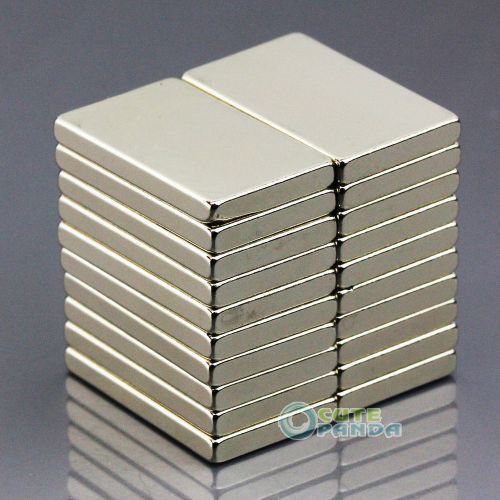 Lot 20x Strong N50 Block Slice Magnets 25 x 15 x 3mm Cuboid Rare Earth Neodymium