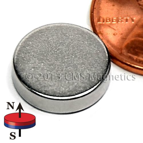 N45 Neodymium Magnet Disc Dia 1/2x1/8&#034; Strong NdFeB Rare Earth 10-Counts