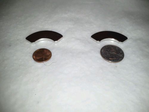 2 Matching Neodymium Magnets w/ no backing plate. BIG! STRONG! 35mm x 14mm x 4mm