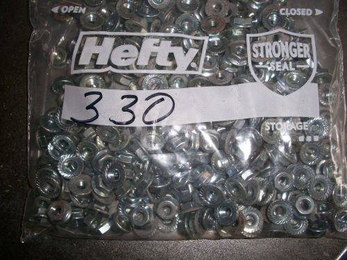 330 1/14-20 serrated zinc hex nuts