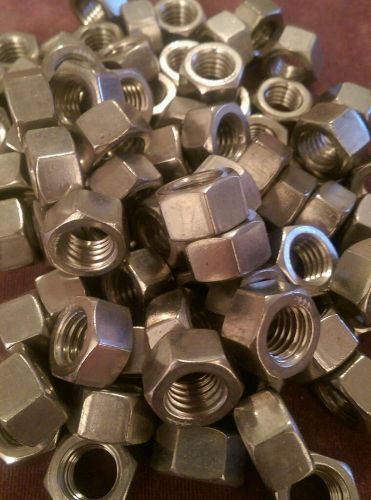1/2-13 Finished Hex Nuts Coarse Thread Stainless Steel  (QTY 74) Italy NOS 18BSS