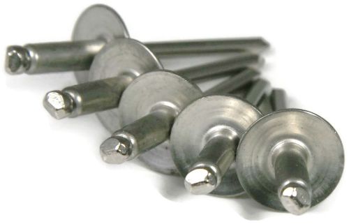 Pop rivet all stainless steel large flange 64lf, 3/16 x 1/4, usa, qty 1000 for sale