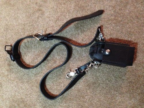 Boston leather- 6543 fireman&#039;s radio strap with radio holder for sale