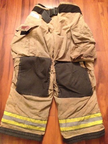 Firefighter pbi gold bunker/turn out gear globe g extreme 36w x 30l  09 as is! for sale