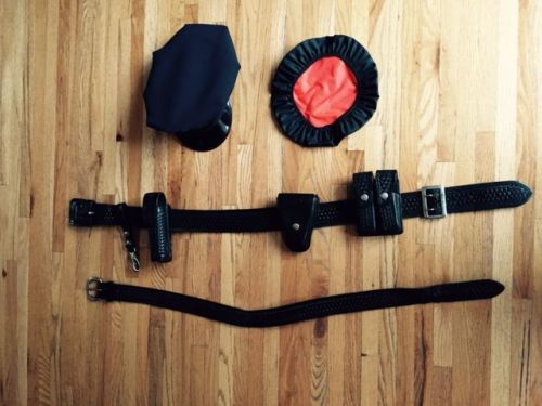 Police/Security Gun Belt-Bianchi Basket Weave Leather